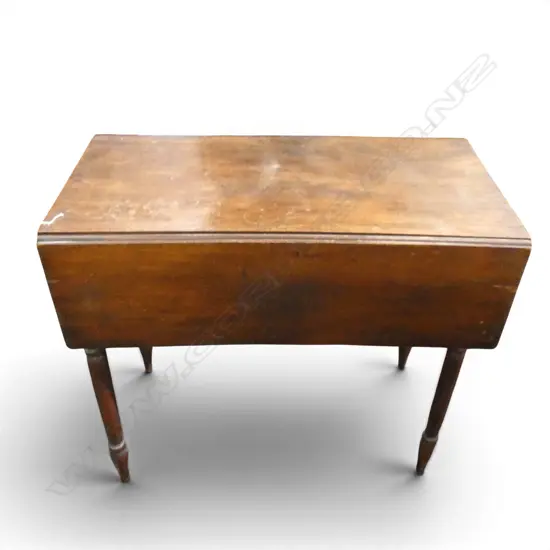 GEORGIAN MAHOGANY DROPSIDE SUPPER TABLE L870 H760MM