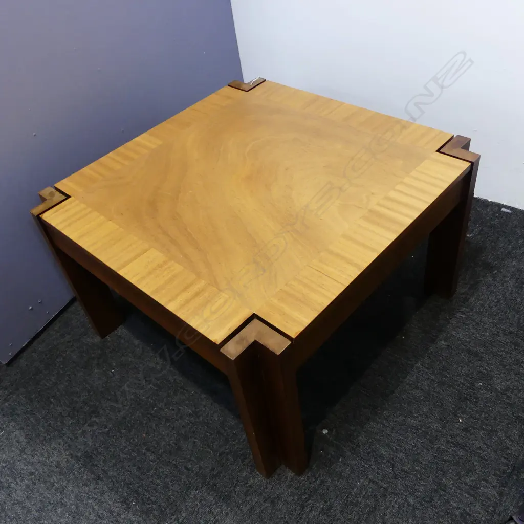 RETRO MAHOGANY COFFEE TABLE 700x700x405mm Image 1++