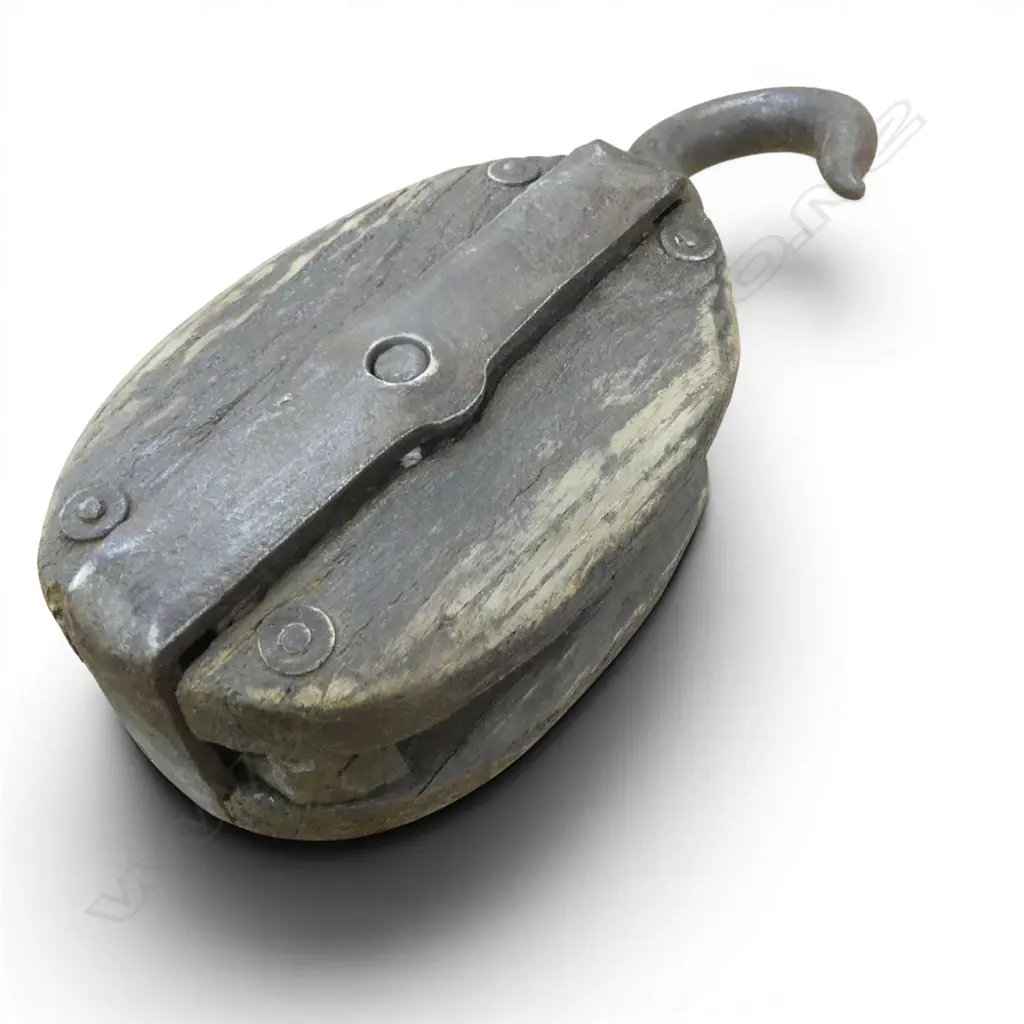 ANTIQUE BLOCK AND TACKLE L.320mm Image 1++