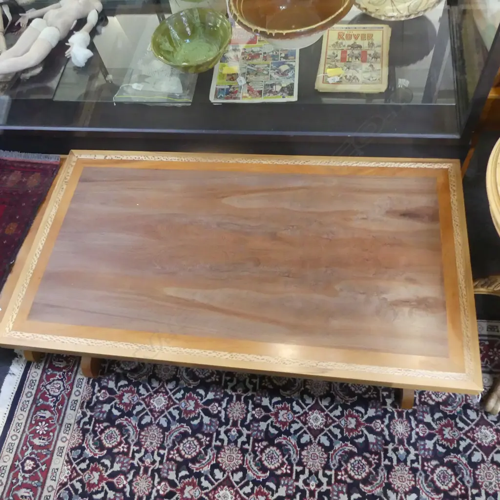 MIXED NZ NATIVE TIMBERS COFFEE TABLE BY NOLAN PAKER EX ESTATE 1250x680x390mm Image 1++