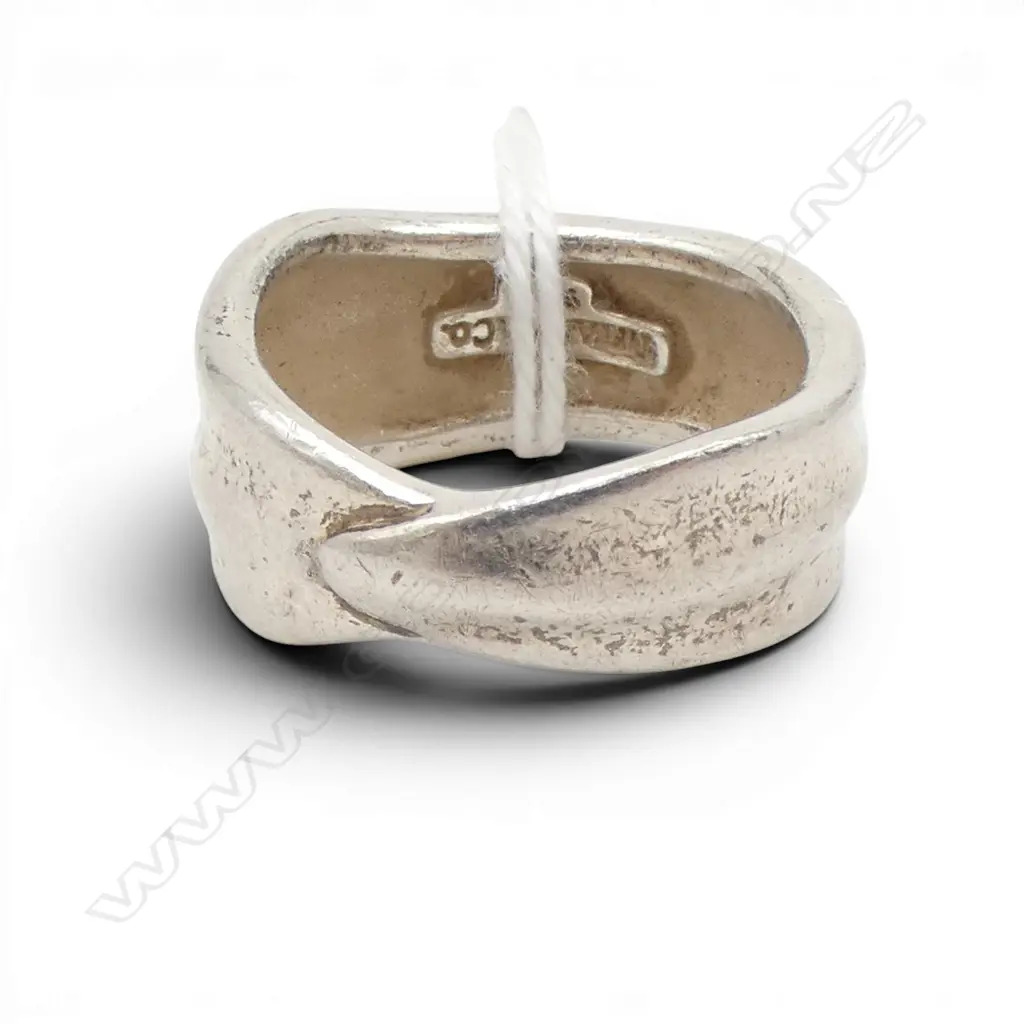 TIFFANY & CO. STYLISH ORGANIC SILVER RING marked Tiffany & Co 925 SIZE O1/2 Image 1++