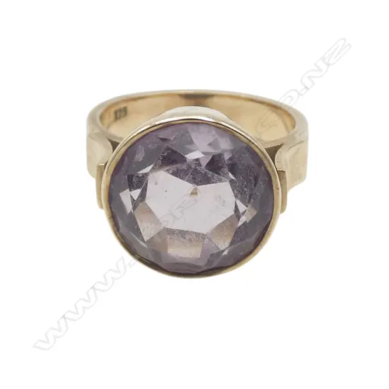 9CT AMETHYST RING 5.8gms SIZE L