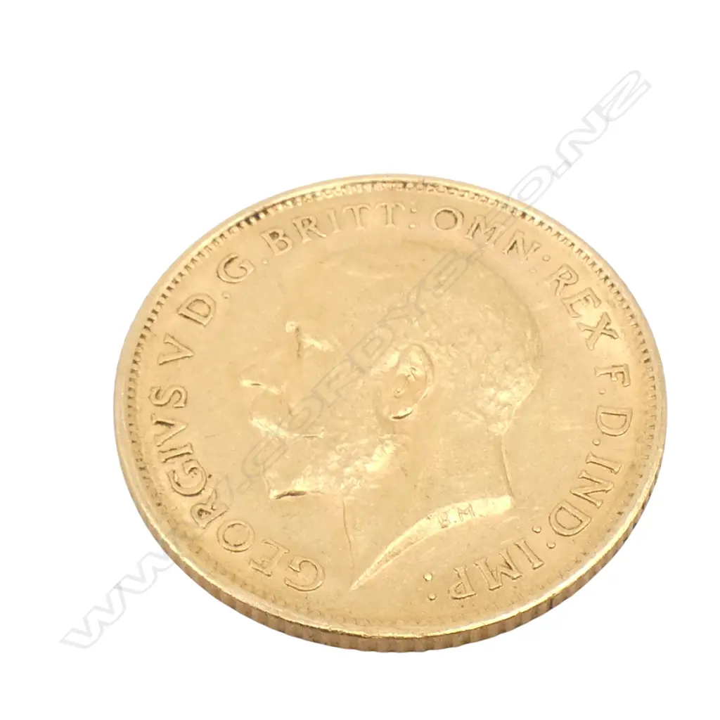 GOLD HALF SOVEREIGN COIN 1916 Sydney Mint 4gms Image 1++