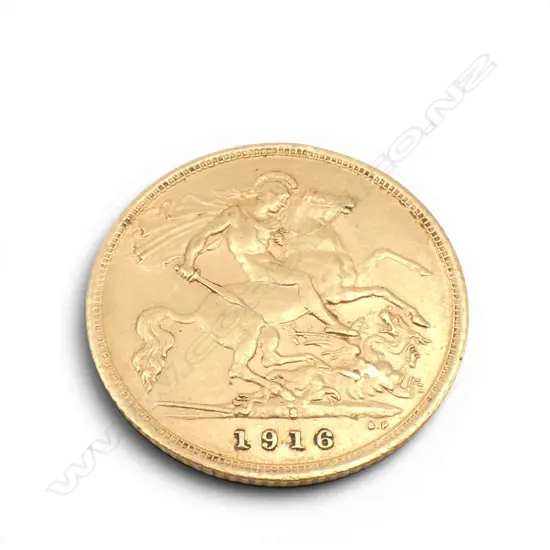 GOLD HALF SOVEREIGN COIN 1916 Sydney Mint 4gms