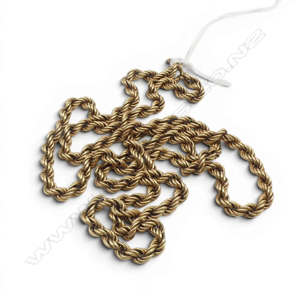 9ct GOLD ROPE TWIST NECK CHAIN. L.600mm. 8.5gms Image 1++
