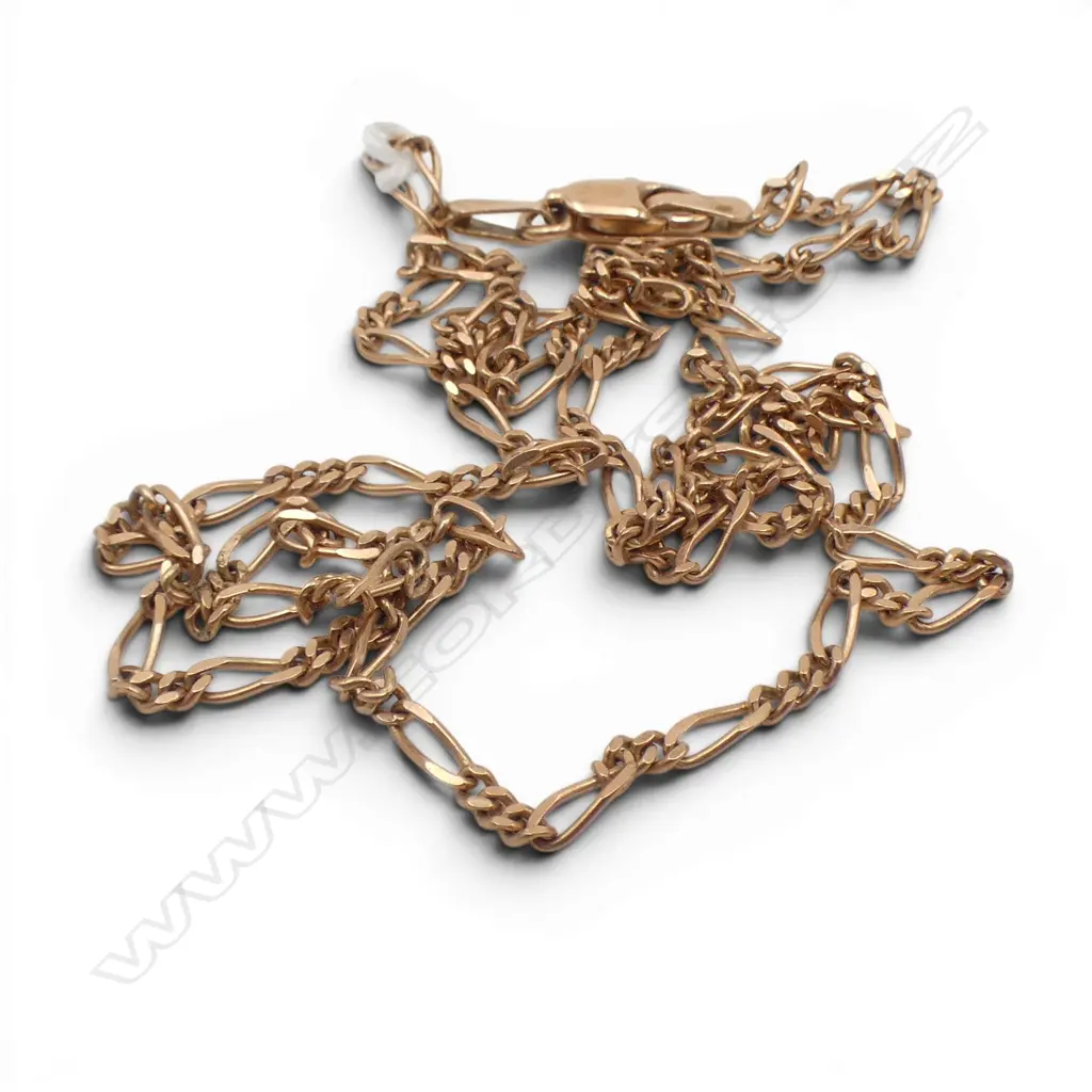 9ct ROSE GOLD NECK CHAIN L.460mm. 3.18gms Image 1++
