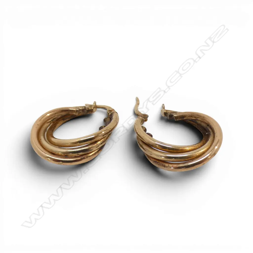 PR 9CT HOOP EARRINGS, 2.3gms Image 1++