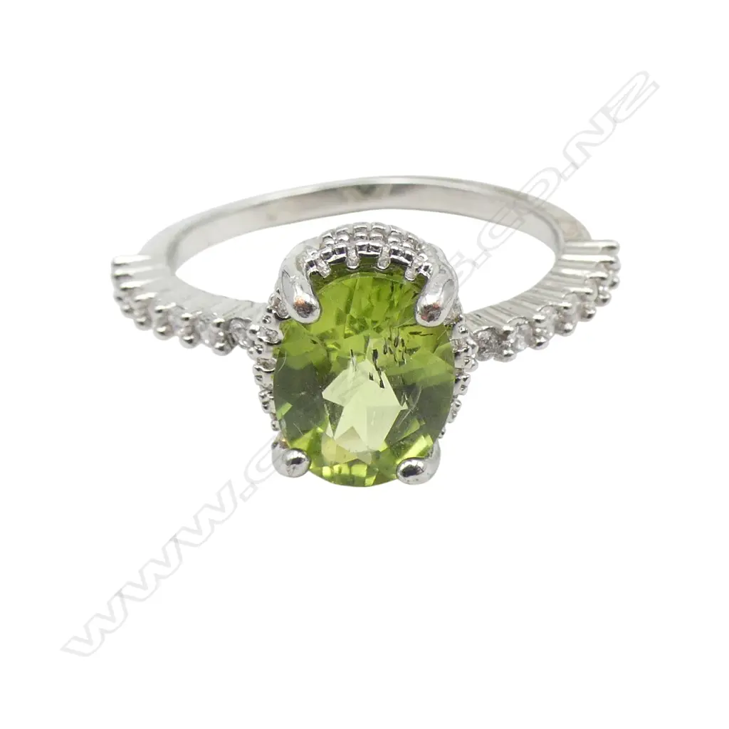 PERIDOT RING & EARRING SET Image 1++
