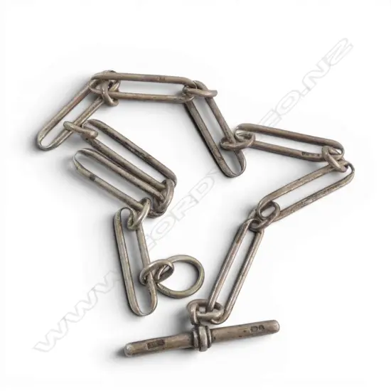 SILVER WATCH CHAIN showing wear 20gms