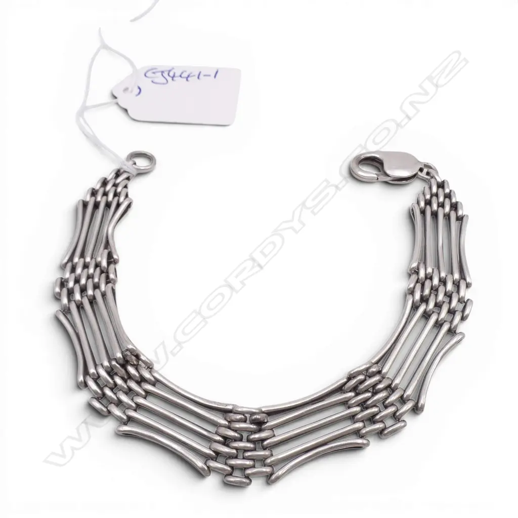 STG SILVER GATE LINK BRACELET 27gms Image 1++