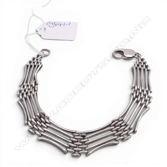STG SILVER GATE LINK BRACELET 27gms