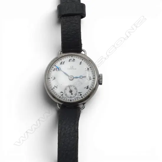 1920's LADIES OMEGA WRISTWATCH white metal staybrite