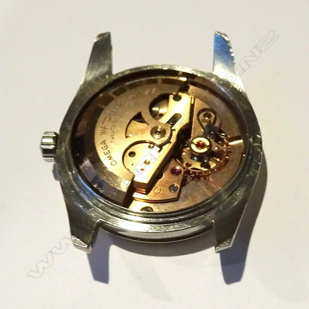 1958 OMEGA AUTOMATIC SEAMASTER WRISTWATCH  9ct gold bezel, large Seamaster logo to case back, reference 2975-1sc Image 1++