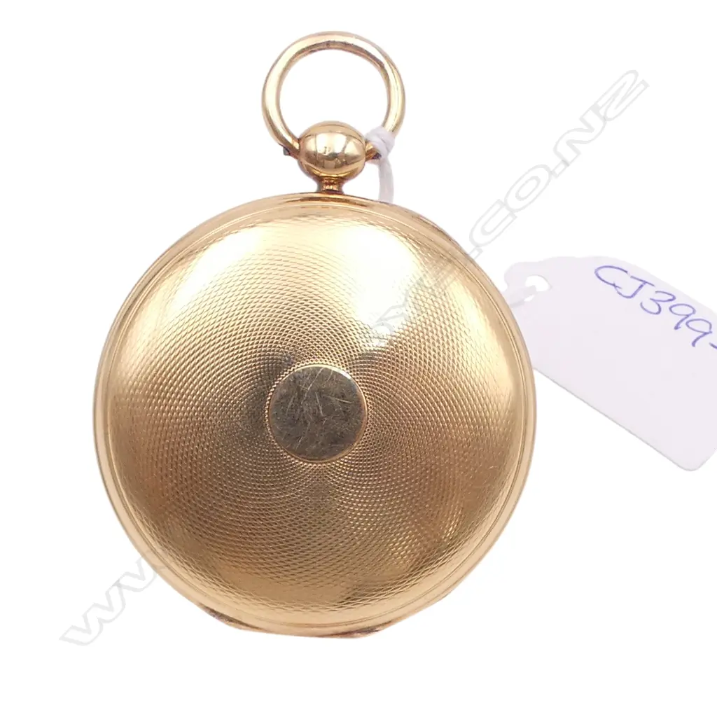 Victorian William Barker of Shrewsbury 18CT GOLD open face POCKET WATCH fusee movement running 73.2gms Image 1++