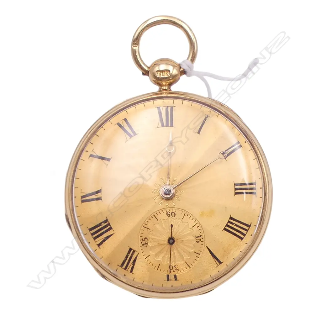 Victorian William Barker of Shrewsbury 18CT GOLD open face POCKET WATCH fusee movement running 73.2gms Image 1++