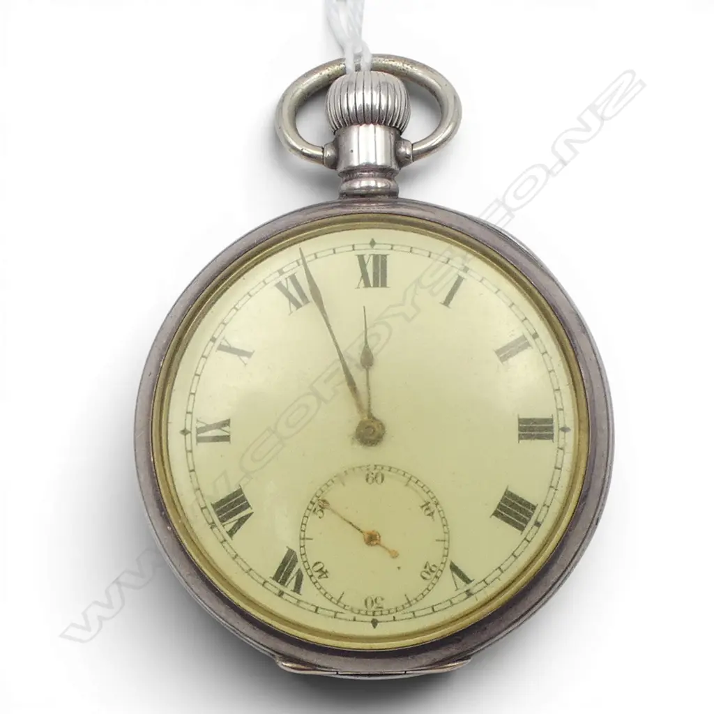 ROLEX OPEN FACED SILVER CASED early 20thC GENT'S POCKET WATCH Image 1++