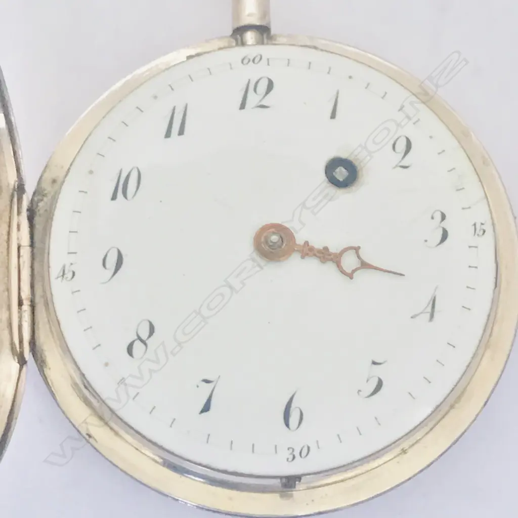 Continental silver consular cased open face pocket watch c.1820, Image 1++