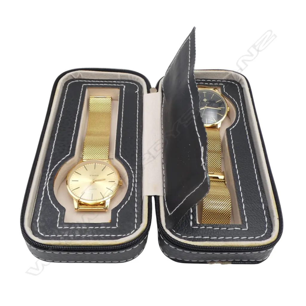 2 BOXED AS NEW WWOOR MENS WRIST WATCHES  Image 1++