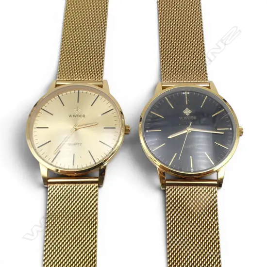 2 BOXED AS NEW WWOOR MENS WRIST WATCHES 