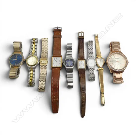 COLLECTION OF 9  WRISTWATCHES CITIZEN SEIKO PULSAR ETC