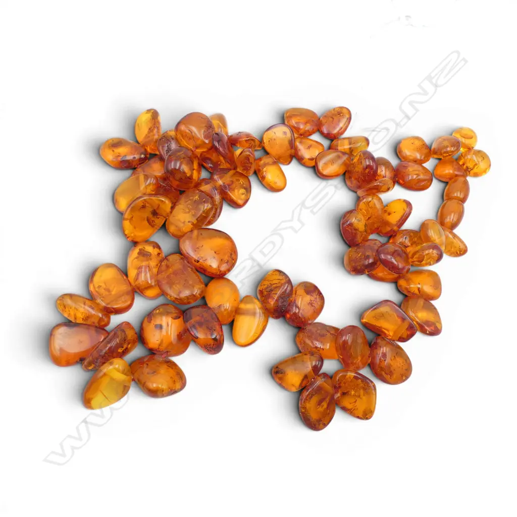 AMBER NECKLACE 62.5CM LONG  Image 1++