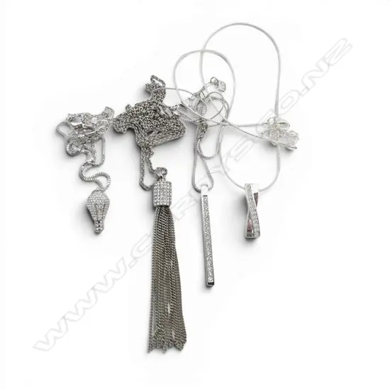 4 SWAROVSKI CRYSTAL NECKLACES