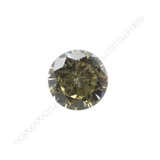 0.30CT UNSET FANCY YELLOW ROUND BRILLIANT CUT DIAMOND From estate of jeweller Simon Misdale