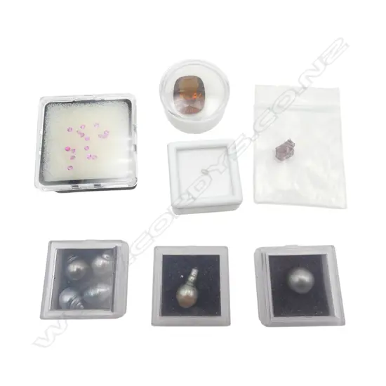 ASSTD UNSET PEARLS AND STONES (see long description) From the estate of jeweller Simon Misdale