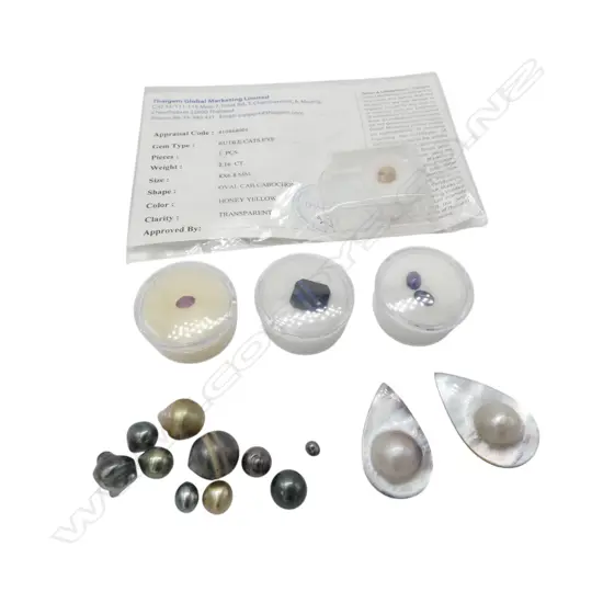 ASSTD UNSET PEARLS AND STONES (see long description) From estate of jeweller Simon Misdale