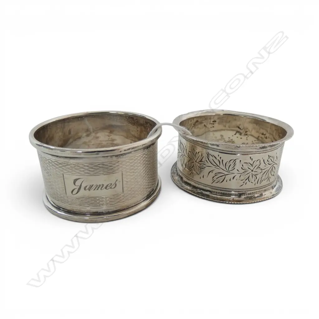 2 STG SILVER NAPKIN RINGS 22gms Image 1++