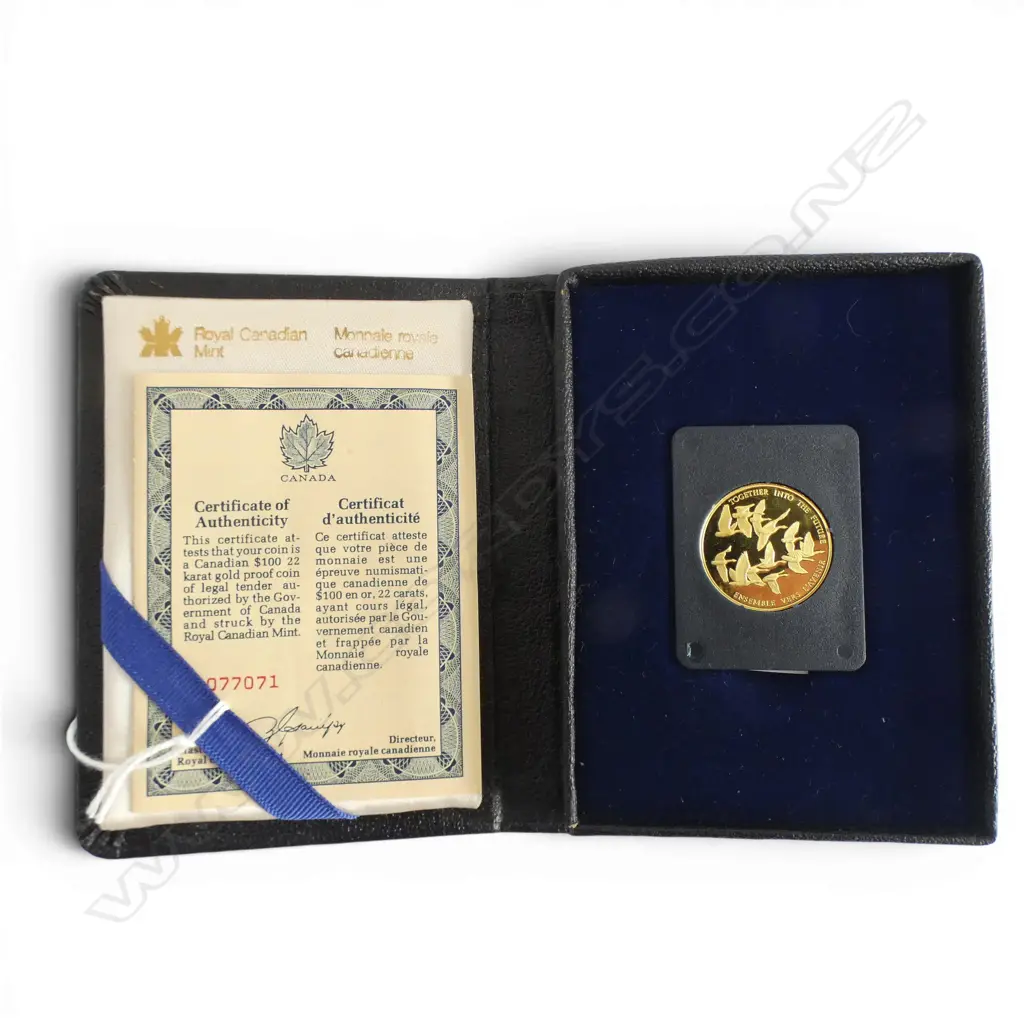 22ct GOLD CANADIAN $100 PROOF COIN 27mm 16.965gms Image 1++