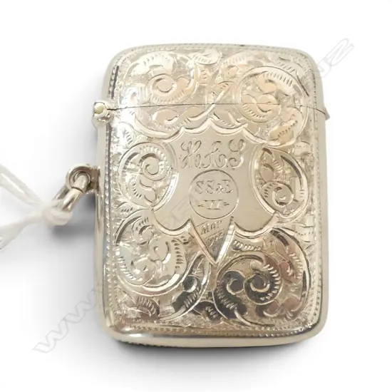 S/SILVER VESTA BOX BIRMINGHAM 1900 23.5GMS