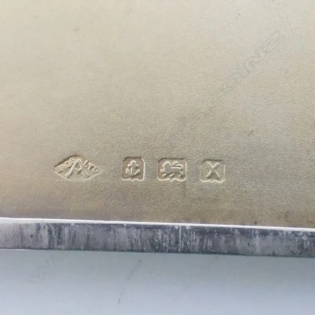 STG SILVER CARD CASE, B'HAM 1947 100x85mm 147gms Image 1++