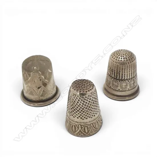 3 STG SILVER THIMBLES 14.75gms