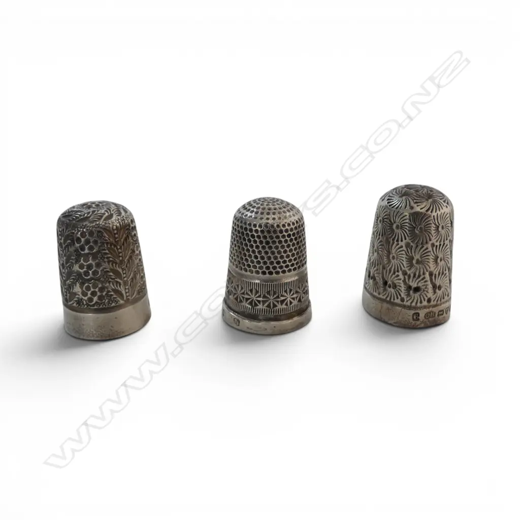 3 STG SILVER THIMBLES 15gms Image 1++
