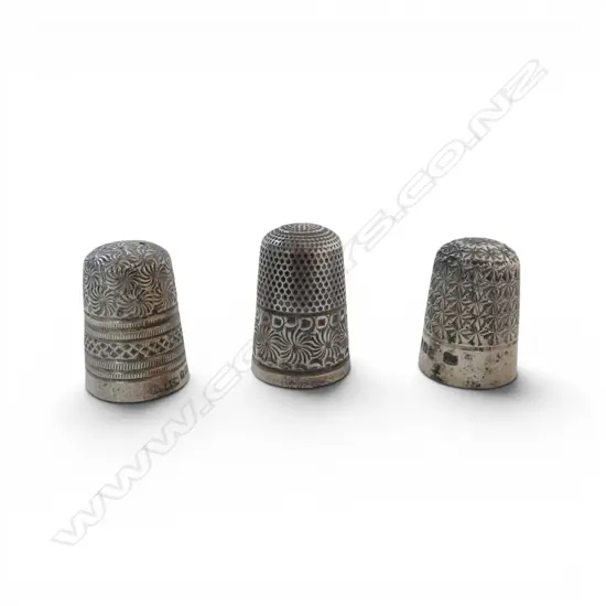 3 STG SILVER THIMBLES 17gms