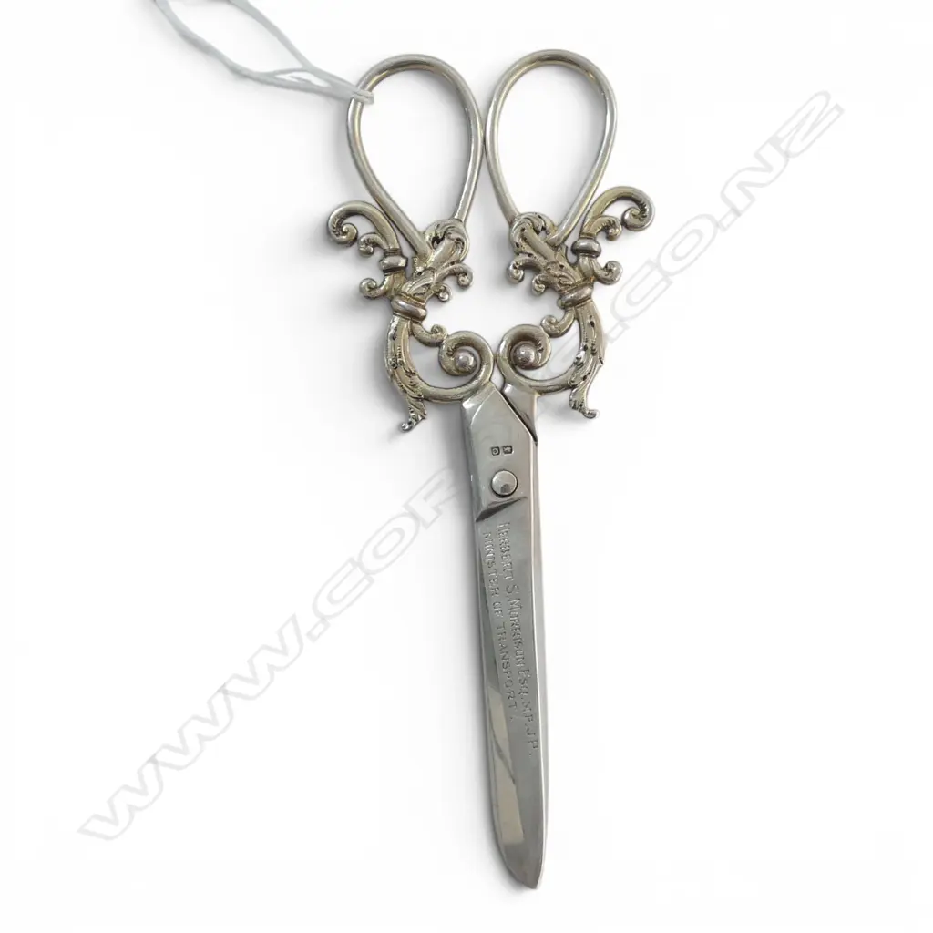 PR SCISSORS w. STG SILVER BLADES, B'HAM 1927 L.175mm Image 1++