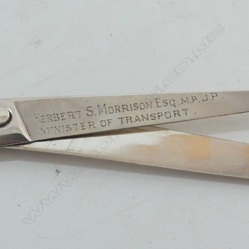 PR SCISSORS w. STG SILVER BLADES, B'HAM 1927 L.175mm Image 1++