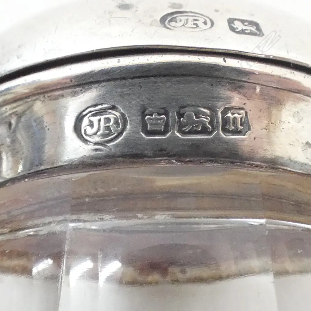SILVER EDWARDIAN MUSTARD POT glass chip, 4 SILVER & PART SILVER TEASPOONS/PICKLE FORK & SILVER TRINKET BOX Image 1++