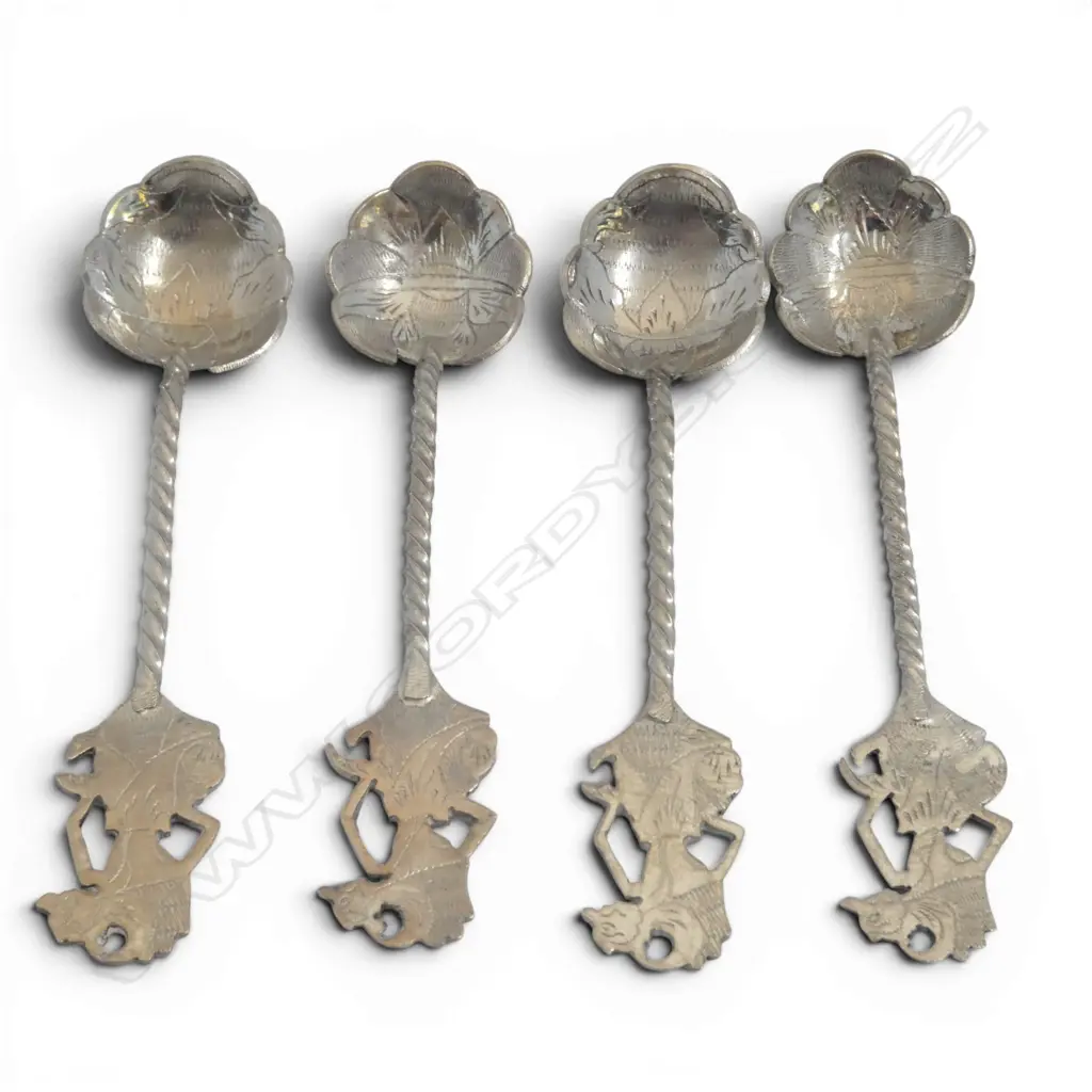 4 SIAM  800 SILVER COFFEE SPOONS 32.2GMS Image 1++