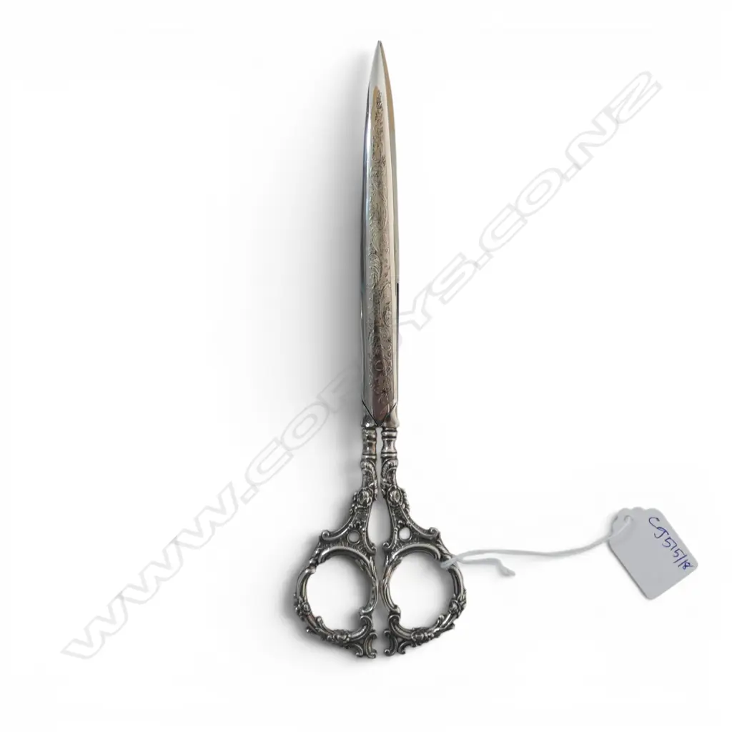 800 SILVER HANDLED SCISSORS L.240mm Image 1++