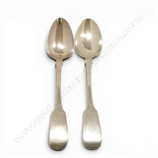 2 STG SILVER SPOONS, DUBLIN 1831, 69gms