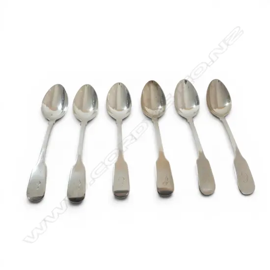 6 GEORGIAN STG SILVER SPOONS, EDWARD THOMASON, BIRMINGHAM 1833, 269gms