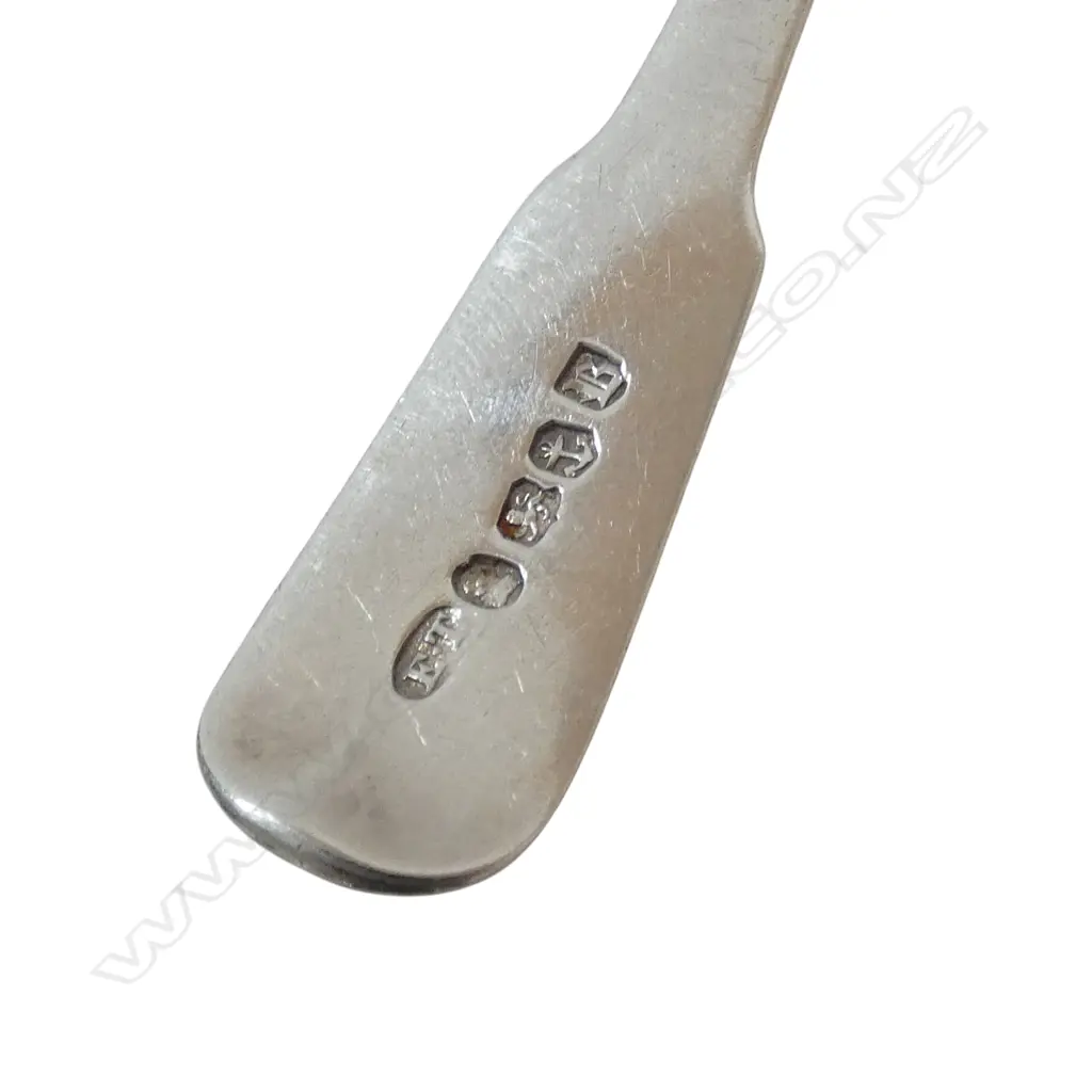 5 ASST. ANTIQUE STG SILVER SPOONS, 113gms Image 1++