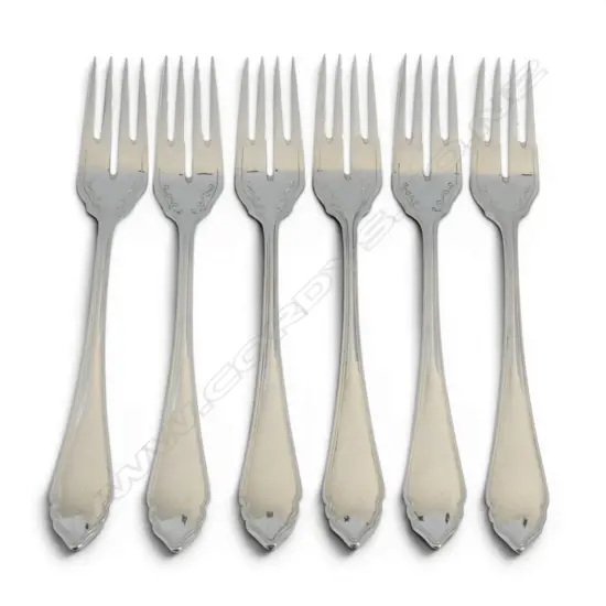 AUSTRIAN 800 SILVER 6 FISH FORKS ALEXANDER STURM MAKER 307GMS