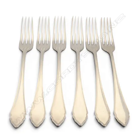 AUSTRIAN 800 SILVER 6 LARGE FORKS ALEXANDER STURM MAKER 375.3GMS
