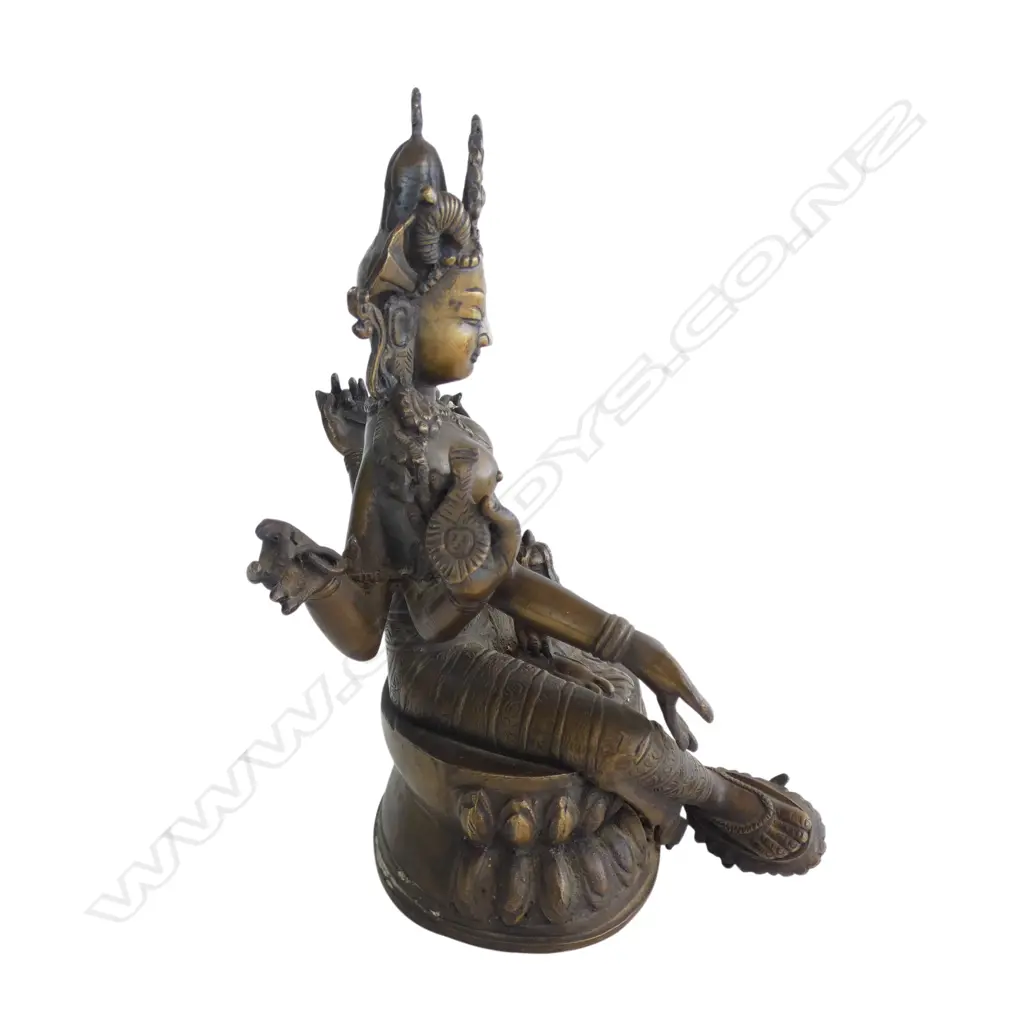 INDIAN BRONZE SIX ARM DEITY H.290mm Image 1++