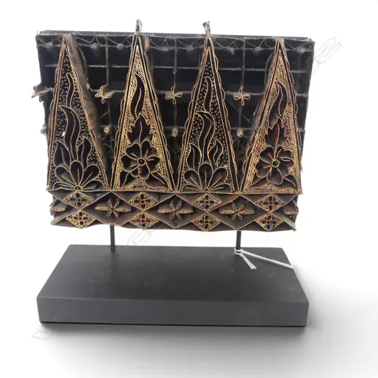 MOUNTED VINTAGE INDONESIAN BATIK PRINTING BLOCK