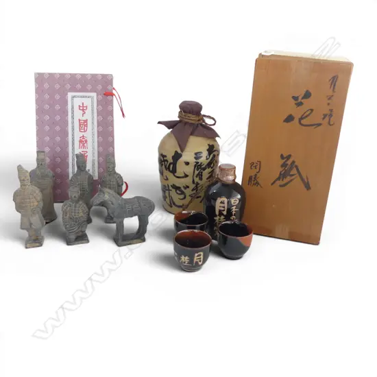 BOXED JAPANESE SAKE SET + BOXED TERRACOTTA WARRIORS 