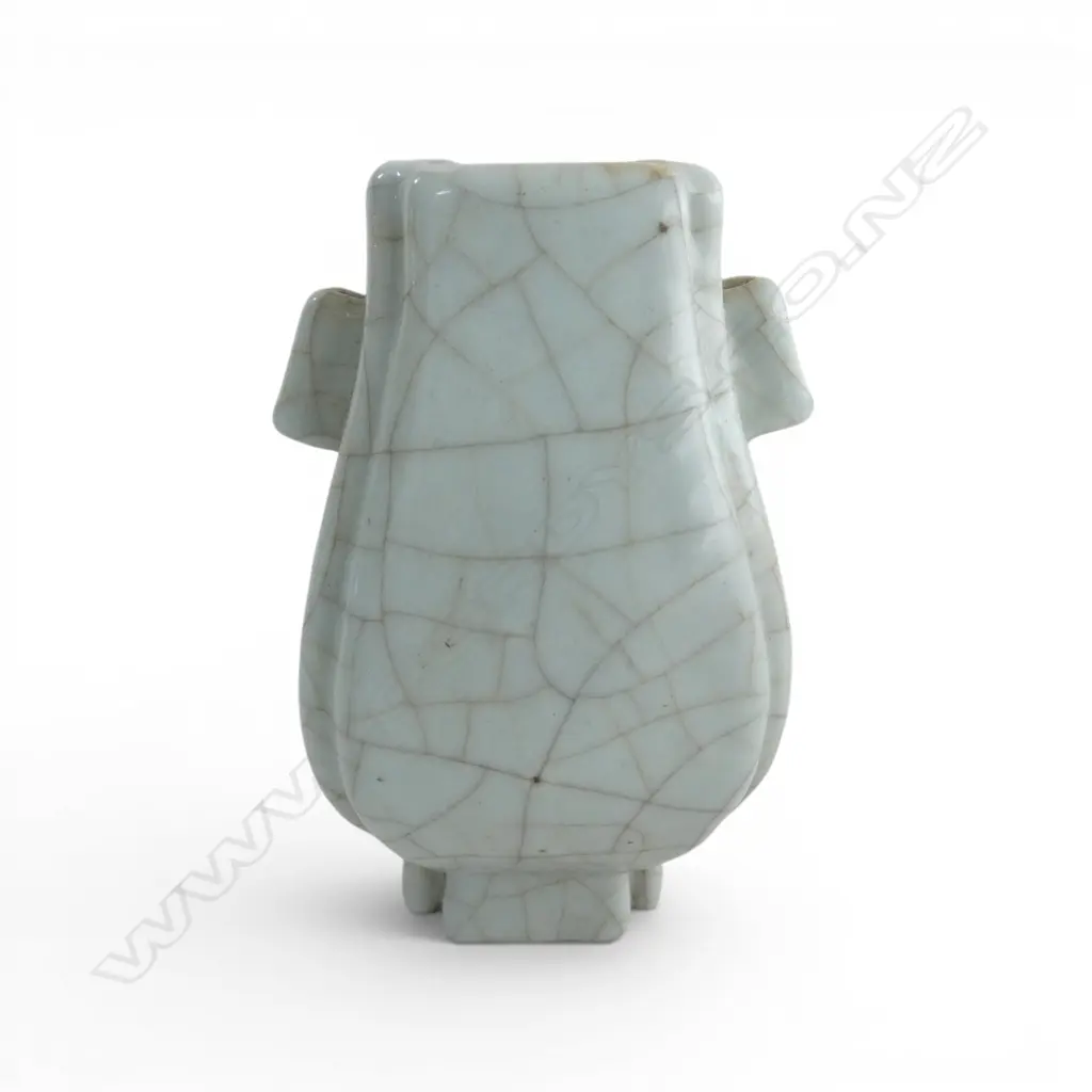 ORIENTAL CRACKLE GLAZE ARROW VASE H.140mm Image 1++